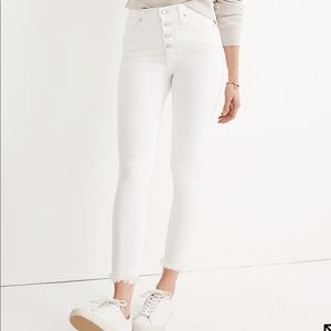 Madewell Button Front White Jean